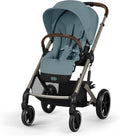 CYBEX Gold Balios S Lux silla de paseo - Desde nacimiento hasta 4 años y 22 kg - Arnés con una mano y reclinación ergonómica - Stormy Blue plegable con marco ligero