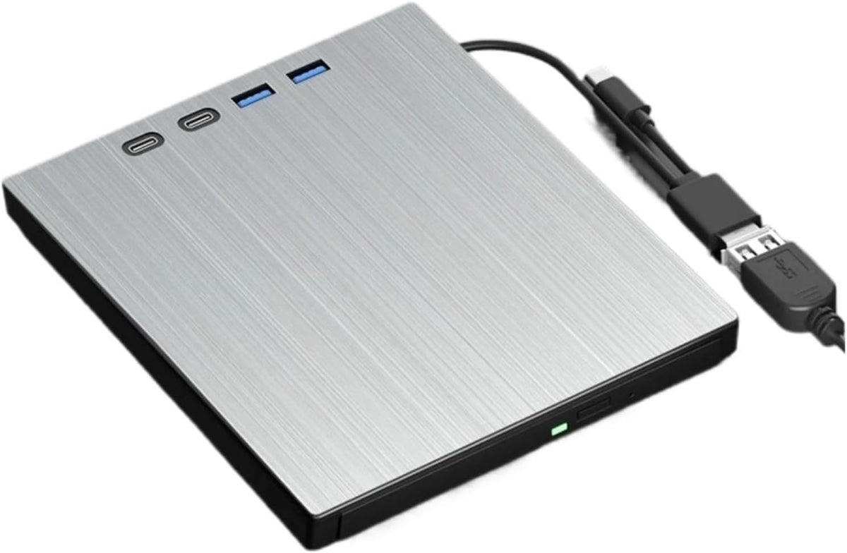 Unidad CD DVD externa portátil USB 3.0 - 100GB funcionamiento estable - lector grabador con corrección errores