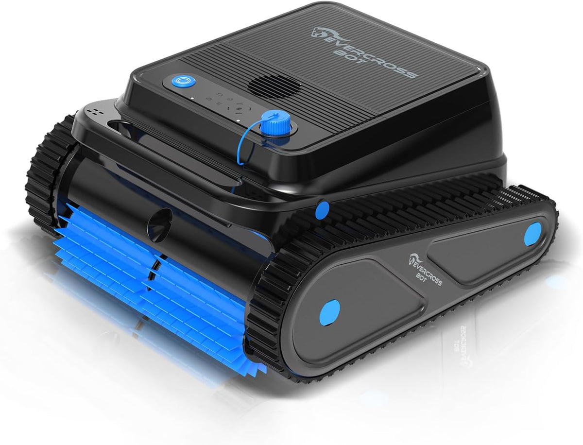 U8 Robot limpiafondos de piscina - Limpieza de fondo y paredes hasta 200 m2 - Autonomía de 120 min con 4 modos y motor cuádruple - Navegación inteligente y estacionamiento automático