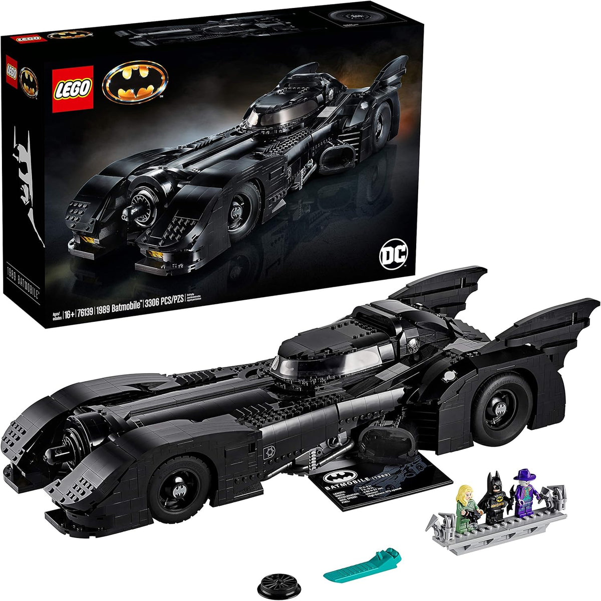 LEGO DC Super Heroes 1989 Batmovil maqueta coche construccion coleccionable DC Batman vehiculo iconico regalo fans