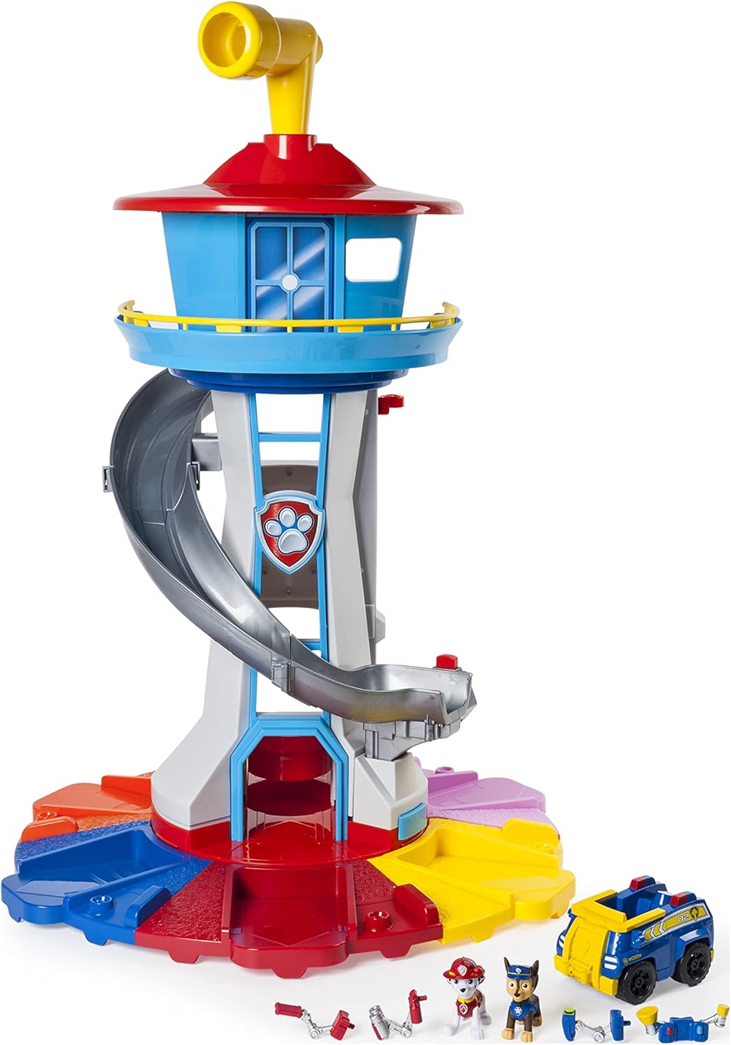 Patrulla Canina cuartel general gigante 75 cm juguete infantil base misiones vehiculos figuras luces sonidos ascensor tobogan periscopio 3 anos