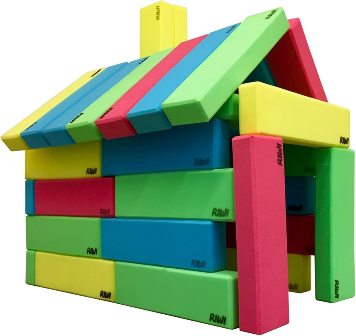 RIWI bloques de construccion espuma XXL grandes blandos certificacion TÜV Austria 24 piezas educacion infantil