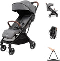 Silla de paseo compacta - Color Select Grey con tejidos reciclados - Reclinación total suspensión en 4 ruedas y capota UPF 50 - Plegado automático hasta 22 kg