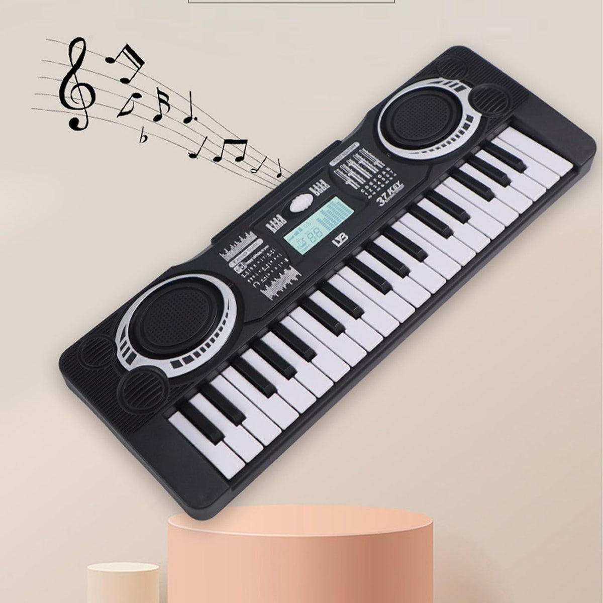 Piano electrónico infantil 25 teclas 87 x 68 x 37 cm - ABS con partitura musical - aprendizaje desde 18 meses