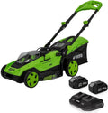 VITO cortacésped inalámbrico 40 V - Ancho 40 cm para césped hasta 600 m2 - 2 baterías 3 Ah y cargador doble - Motor sin escobillas con bolsa 40 L