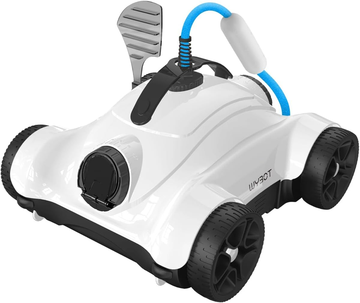 WYBOT Grampus 400 Limpiafondos de piscina - Potencia de aspiración de 150 W con motor dual - 3 tiempos de funcionamiento y boquilla ajustable - Para piscinas de fondo plano