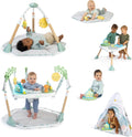Ingenuity Centro de Actividades 6 en 1 Tummy to Toes Saltador Mesa de Juego Alfombra Musical y Casita para Bebés de 0 a 48 Meses