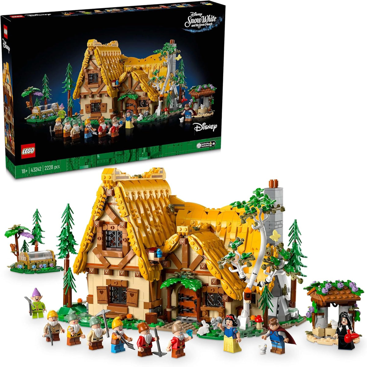 Cabaña de Blancanieves adultos - 2228 piezas ABS multicolor - maqueta cuento fantasía construcción