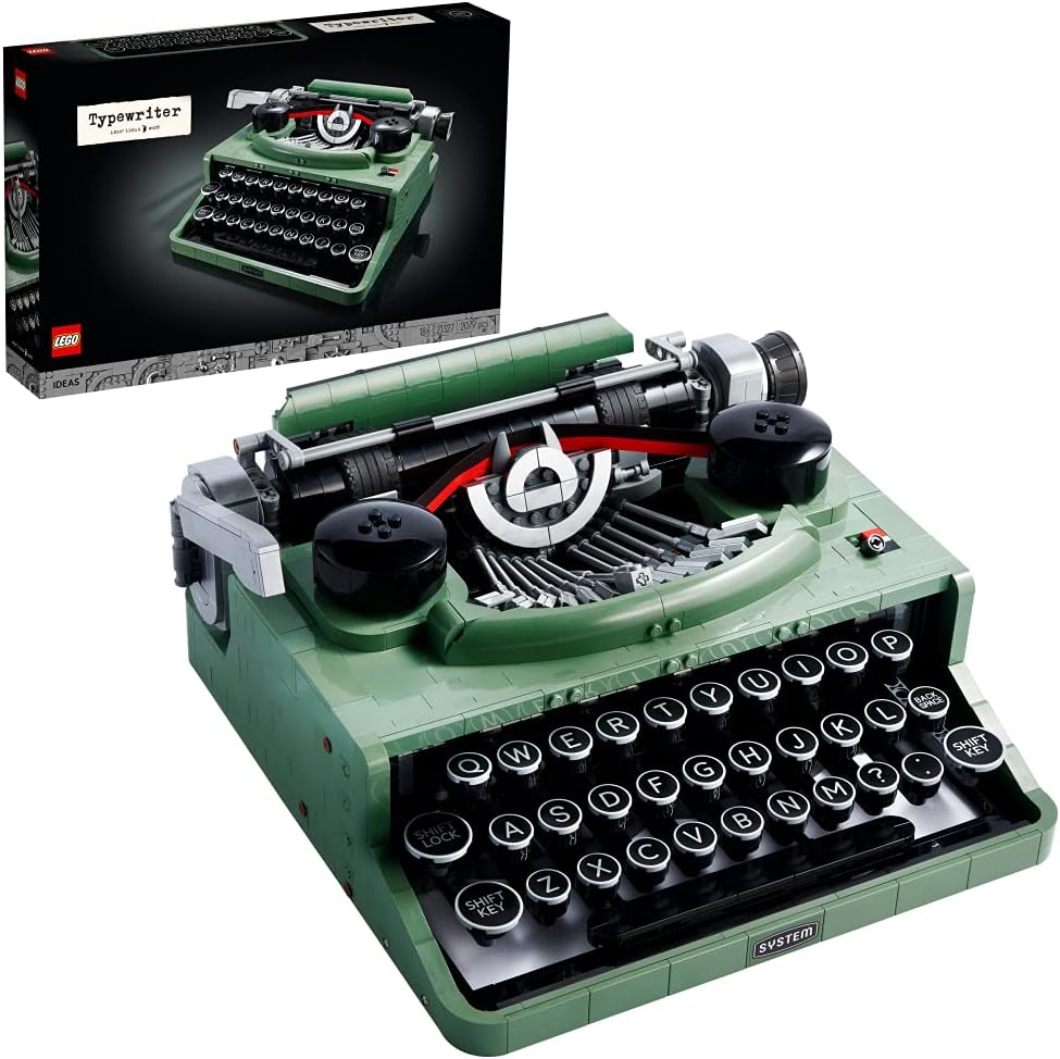 Máquina de escribir construcción adultos - 2079 piezas ABS no tóxico - maqueta decorativa coleccionable
