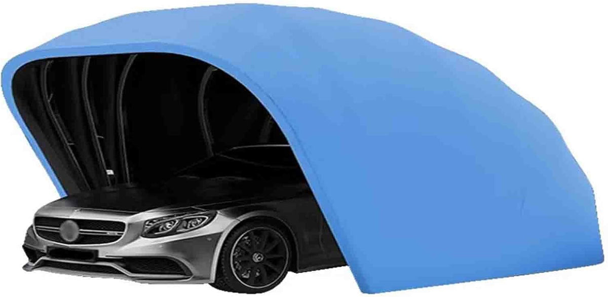 Refugio plegable con cerradura para coche - Tela Oxford impermeable y base reforzada - Sistema hidráulico hasta 2,1 m - Protección frente a viento lluvia nieve y sol