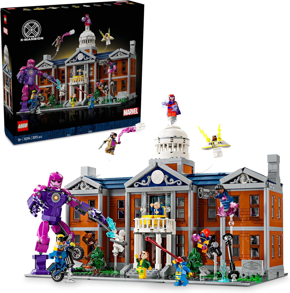 LEGO Marvel set coleccionable X Men construcción creativa 3093 piezas maqueta de superhéroes