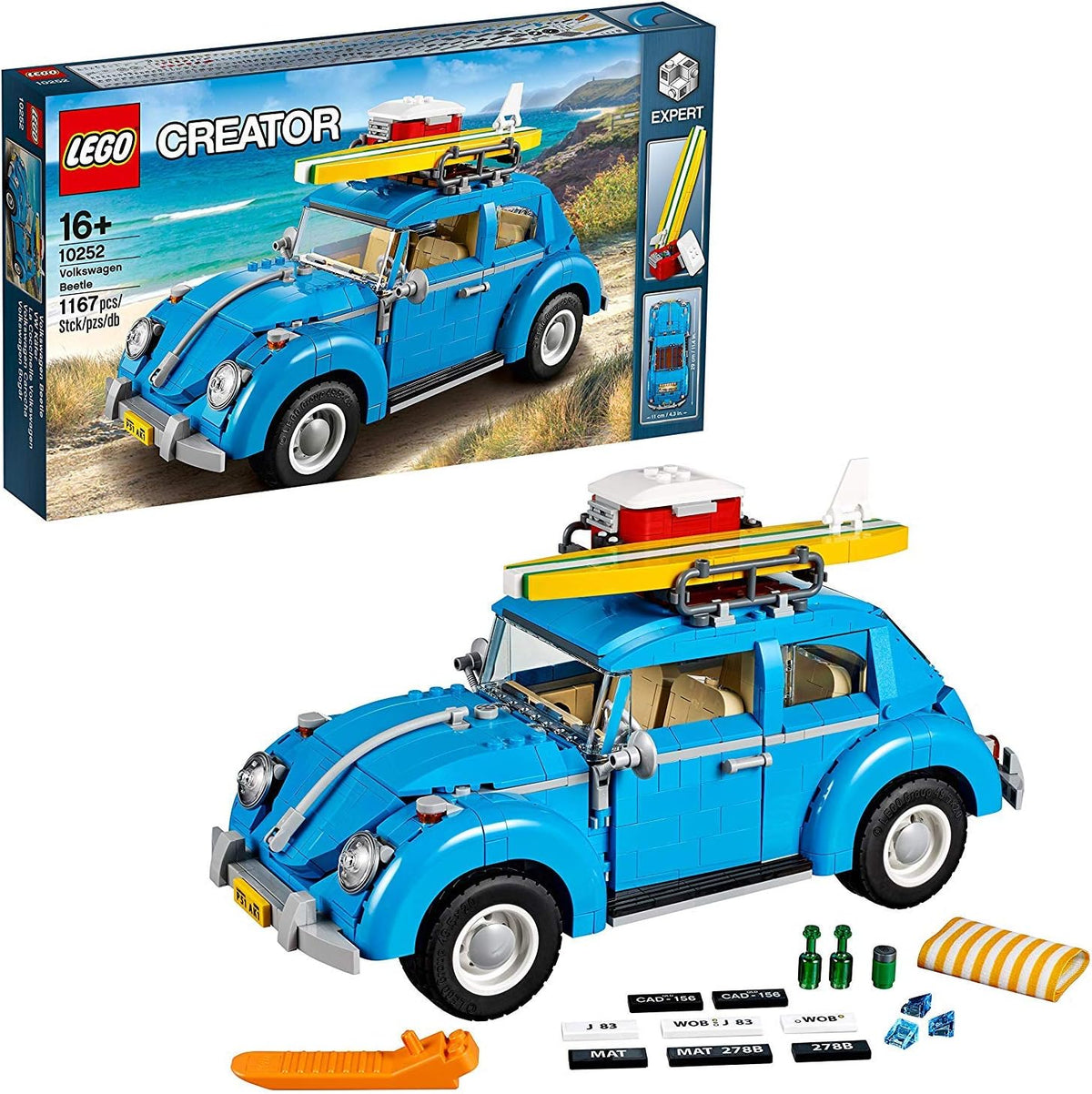 LEGO Creator Expert Volkswagen Beetle 10252 maqueta coche clasico coleccionable auto retro azul construccion avanzada