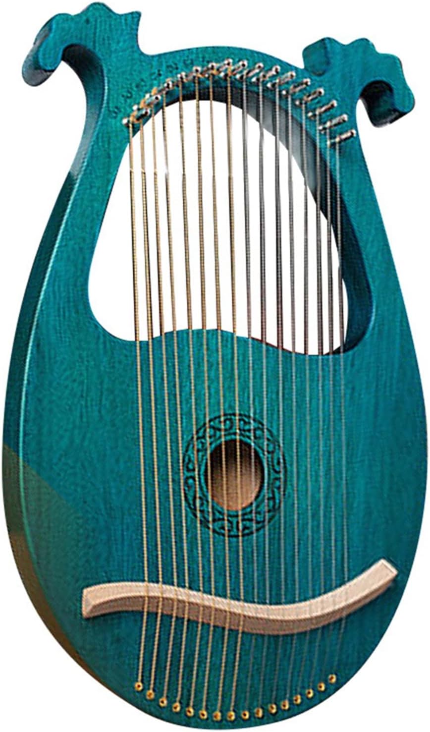 Arpa lira portátil 16 cuerdas - madera maciza con accesorios - instrumento para principiantes