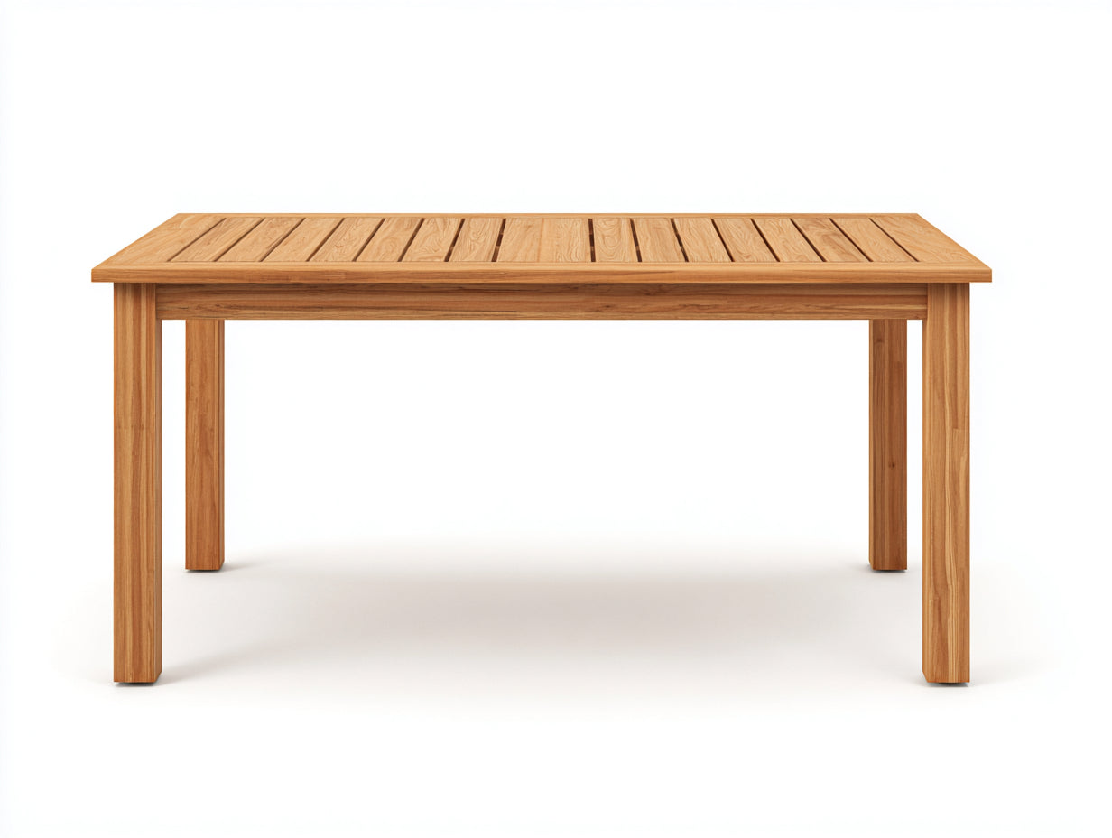 Mesas de jardín 160x90x75 cm - madera marrón natural para exterior - estilo moderno rectangular