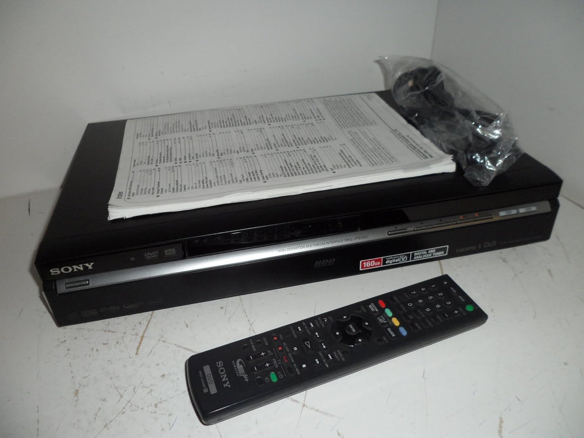Sony HDD DVD Recorder HDMI 160GB Grabador Digital Sistema Multimedia Cine Hogar 1080p Negro Reproductor TV - Sony HDD DVD Recorder HDMI 160GB - Sistema de Grabación Digital y Reproducción Multimedia Full HD