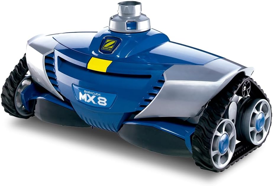 Zodiac W70668 MX8 limpiafondos hidráulico - Para piscinas enterradas hasta 12 x 6 m - Sistema ligero de limpieza de fondo - Manguera y accesorios de conexión incluidos
