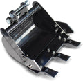Cuifati cucharón para miniexcavadora - Compatible con máquinas de 0,8 a 1,8 toneladas - 3 dientes de metal duro - Acero al manganeso para zanjas y demolición