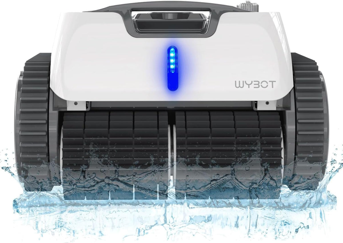 WYBOT WY100 Robot limpiafondos de piscina - Limpieza inalámbrica de fondo paredes y línea de agua hasta 120 m2 - Autonomía de 120 min - Planificación de rutas y control por aplicación