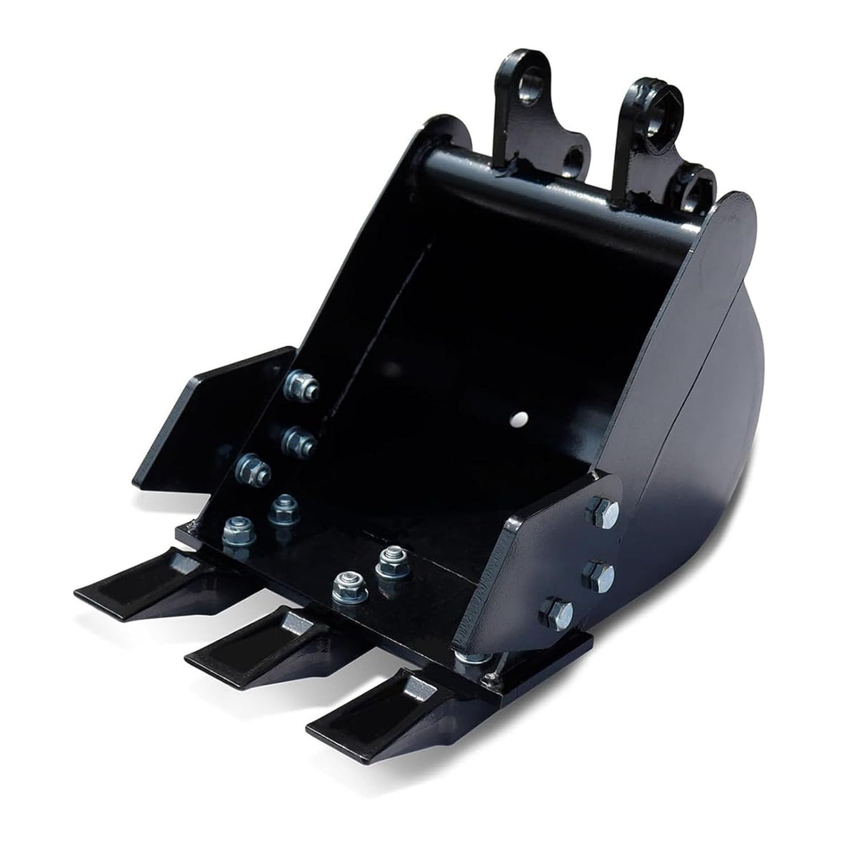 Cucharón para miniexcavadora con 3 dientes - Acero al manganeso de alta resistencia - Para zanjas paisajismo y construcción - Dientes reemplazables para suelo compacto