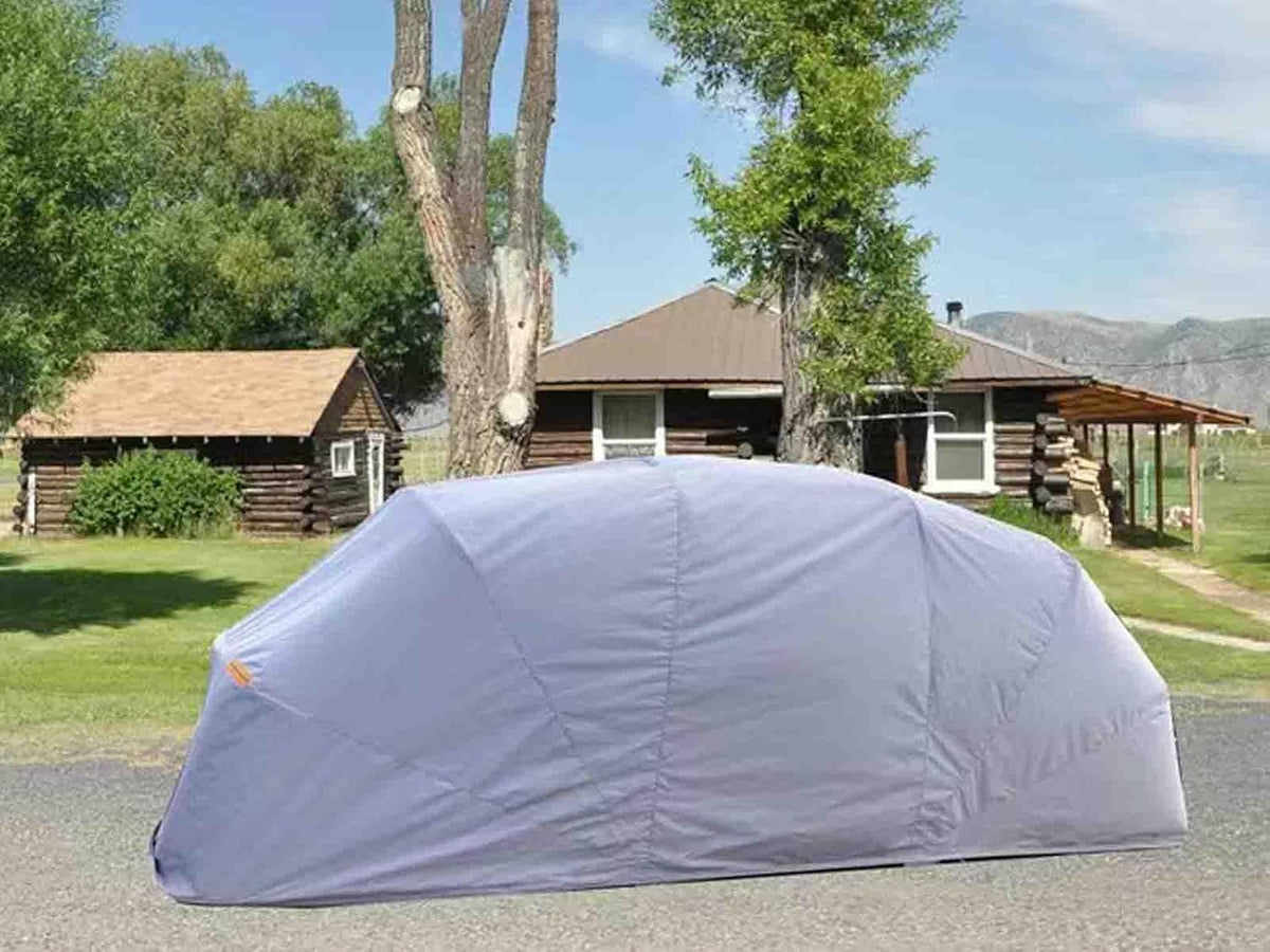Cochera retráctil hidráulica para coche - Tela Oxford 600D con revestimiento PU - Altura 2,1 m y resistencia al viento nivel 8 - Protección impermeable para exterior
