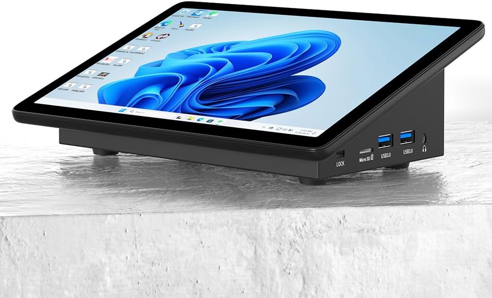 Mini PC táctil 10,1 pulgadas - Celeron N5095 8GB RAM 128GB ROM - Windows 11 Pro batería 5000 mAh