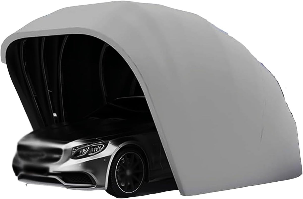 Toldo plegable para coche 5,5 x 2,5 x 2,3 m - Garaje móvil semiautomático de acero inoxidable - Cubierta retráctil resistente al clima - Para sedán SUV y motocicleta