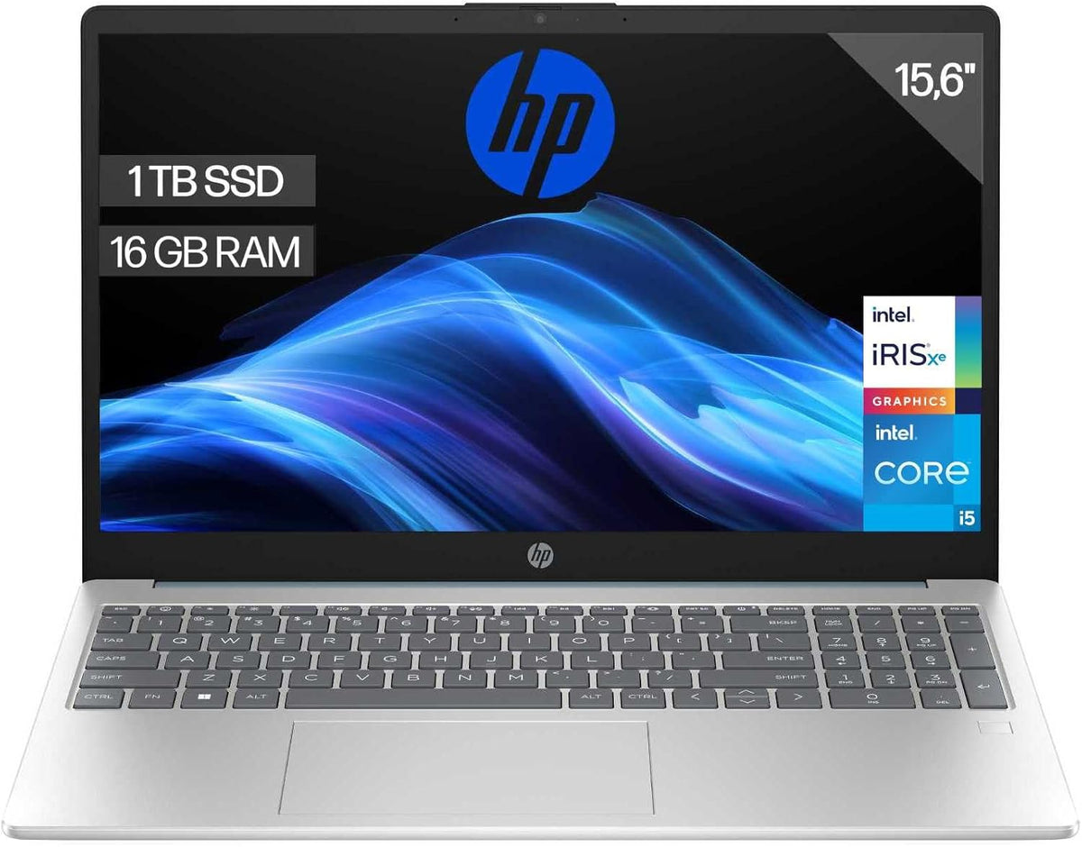 Portátil 15 pulgadas Full HD plata - Core i5 1334U 16GB RAM 1000GB SSD - Iris Xe DOS teclado español