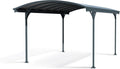 Palram Vitoria 5000 Carport de aluminio gris - Estructura de 5,01 x 2,74 x 1,83 m - Protección UV para uso exterior durante todo el año - Diseño robusto con montaje