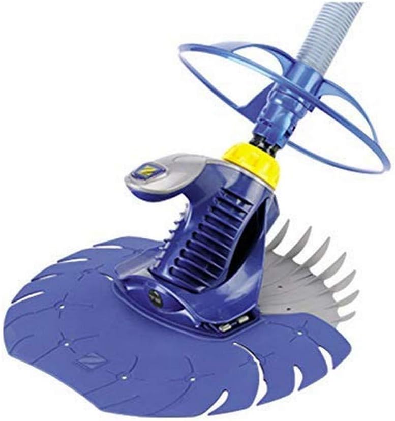 Zodiac T5 Duo W78046 Limpiafondos hidráulico - Para piscinas de hasta 12 x 6 m con manguera de 12 m - Aletas flexibles y deflector antibloqueo - Desplazamiento automático por succión