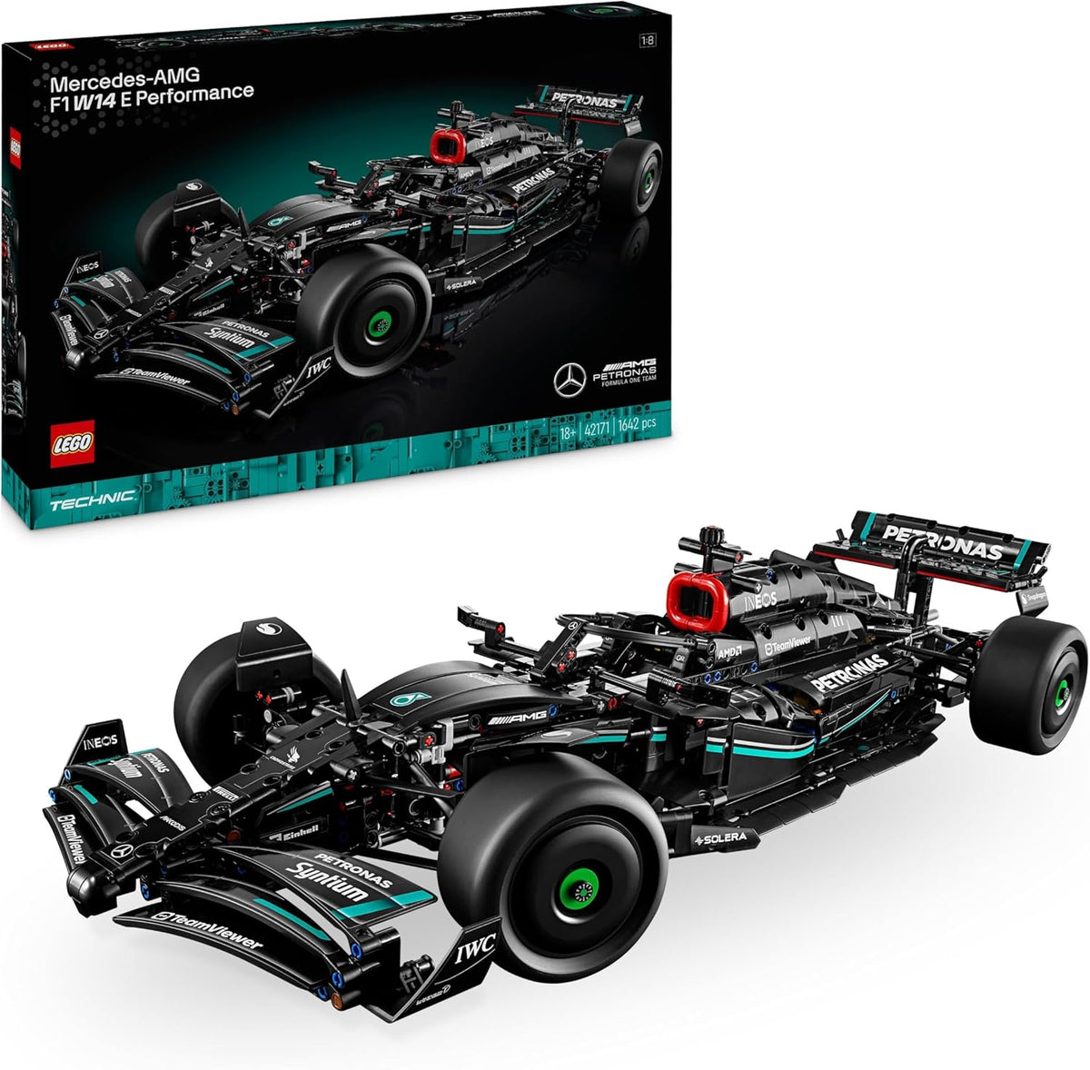 LEGO Technic Mercedes AMG F1 W14 E Performance coche carreras maqueta construccion 1643 piezas decoracion hogar oficina regalo adultos 42171
