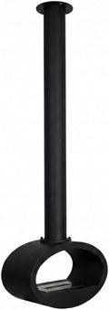 Frankystar Nerone chimenea suspendida de doble cara - Potencia estimada 2000 a 4000 W - Para espacios de 20 a 35 m2 - Acero negro 65 x 40 x 220 cm para interior