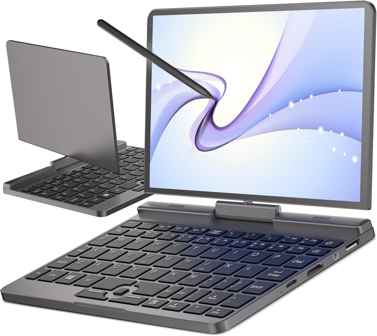 Mini portátil táctil 8 pulgadas 2 en 1 - N150 12GB RAM 1TB SSD - Windows 11 Pro WiFi 6 cámara 2MP