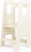 Torre de aprendizaje Montessori 38,5 x 40,5 x 86 cm - madera blanco lacado lavable - hasta 70 kg