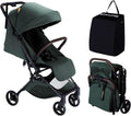 MAMAZING silla de paseo fibra de carbono - De 6 meses a 4 años y 15 kg - Peso 5,26 kg con arnés 5 puntos - Plegable con una mano verde para viaje y avión