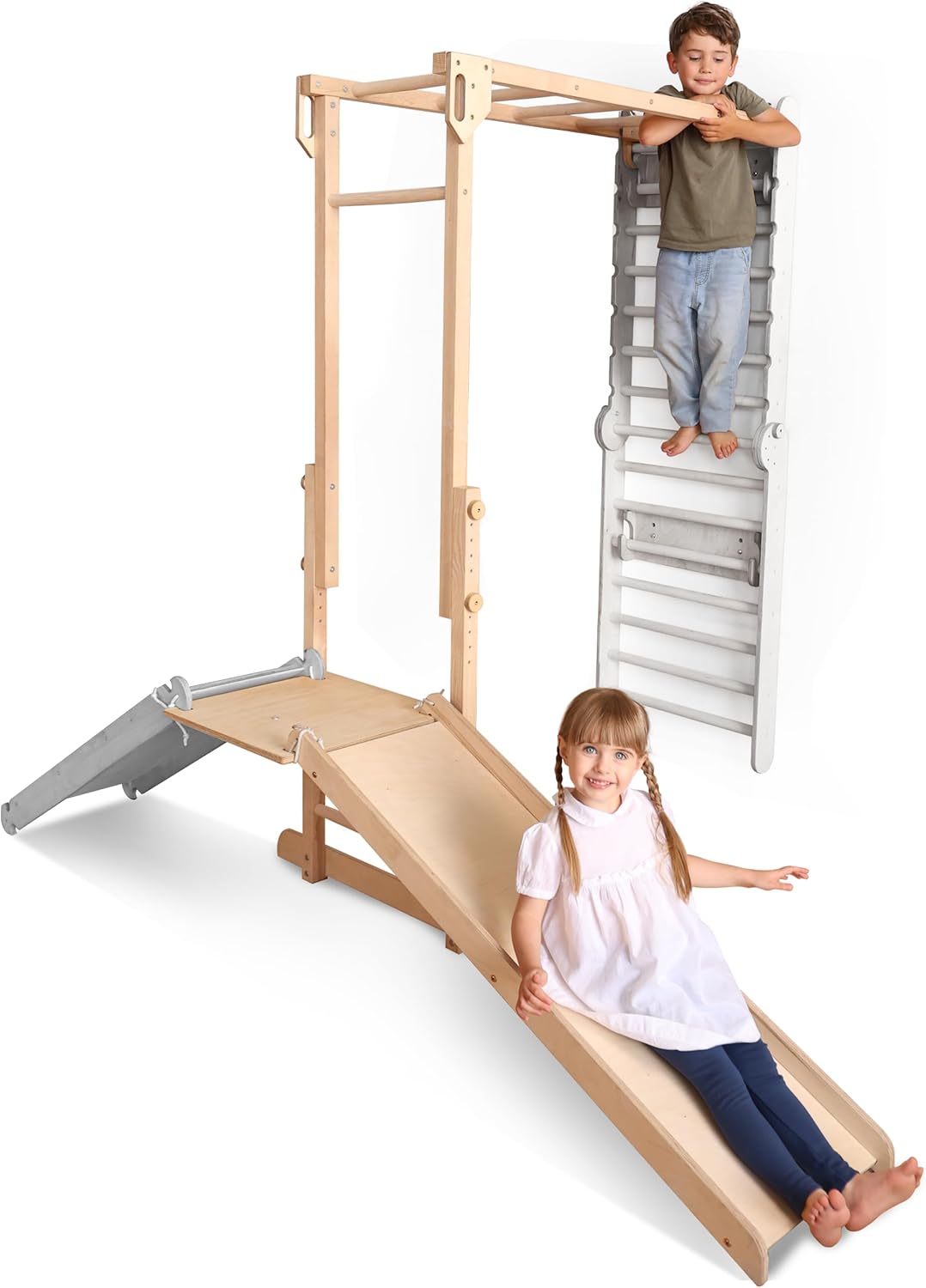 Goodevas Accesorio de Gimnasio Montessori Interior para Escalada Infantil Módulo de Extensión Multifuncional para Juego Activo