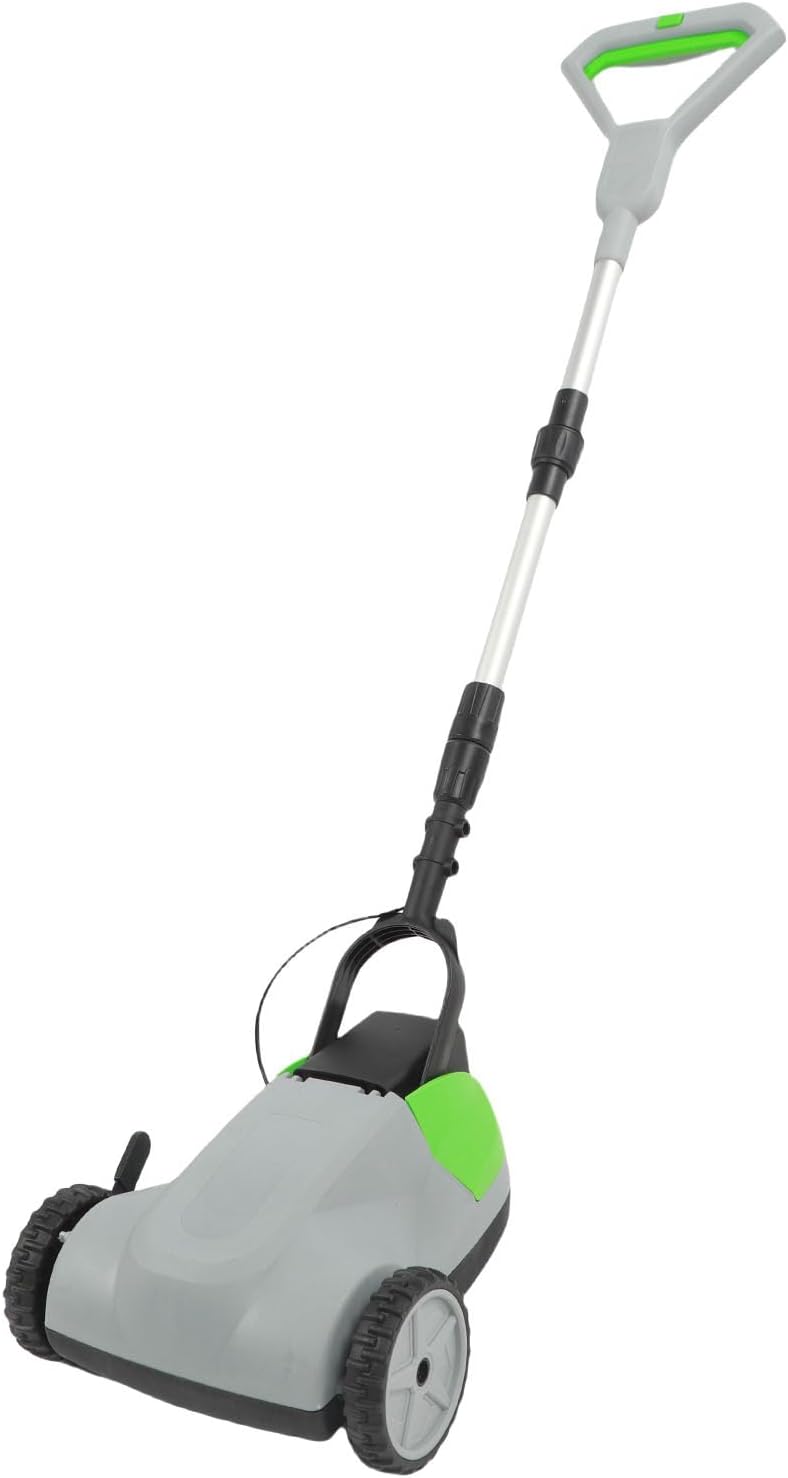 Recortadora de césped inalámbrica - Alta velocidad de 6500 rpm con 3 alturas de corte - Mango desmontable y ajuste de 20 a 70 grados - Batería y enchufe de la UE