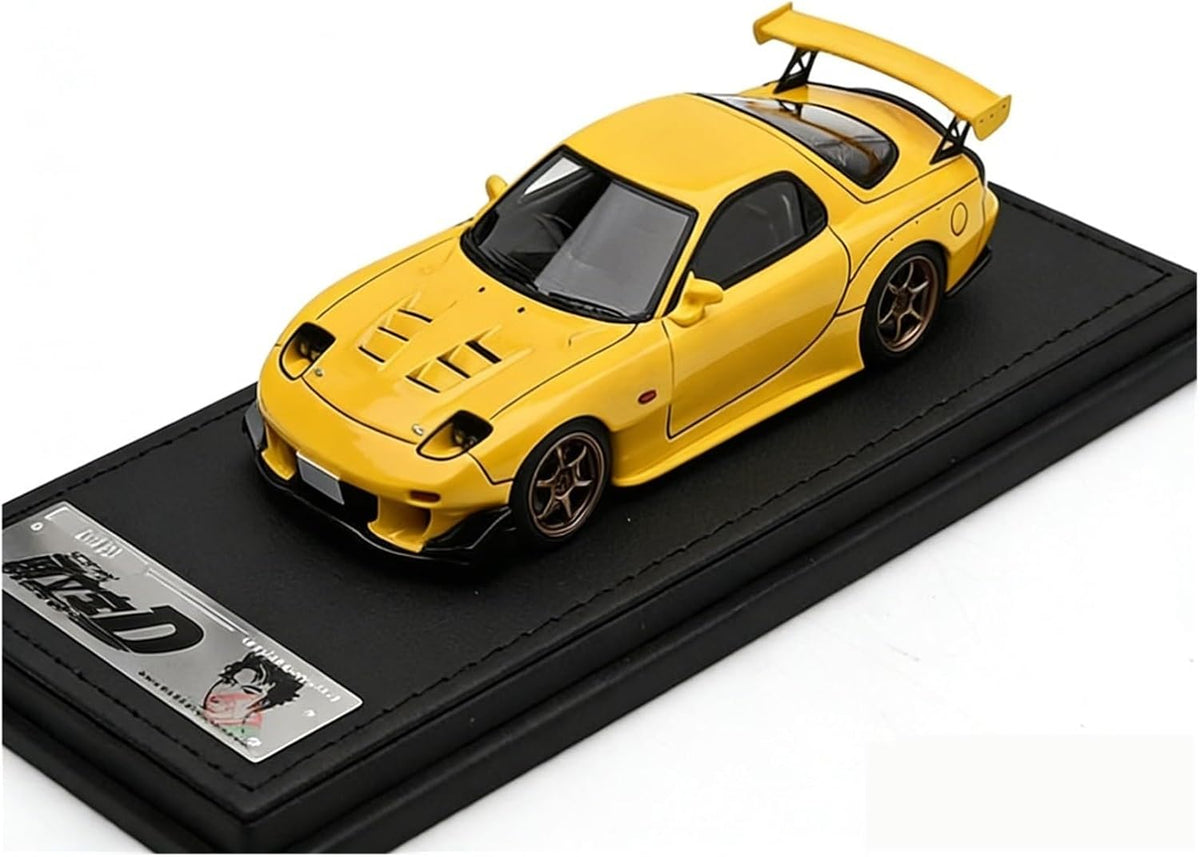 Maqueta Mazda RX7 FD3S 1 43 coche coleccion resina fundida modelo amarillo decorativo regalo adulto 20x10x10 cm