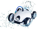 Bestway 58479 Falcon robot limpiafondos piscina - Limpieza y filtración simultánea del agua - Cuerpo de poliuretano 65 x 42,5 x 35 cm - Batería y acabado blanco
