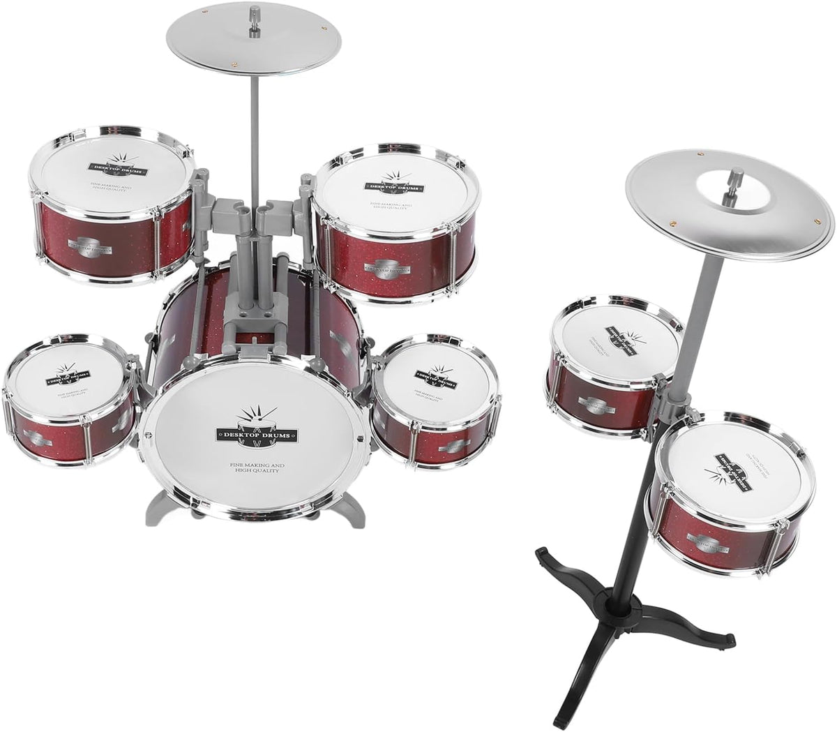Generic Batería Infantil Jazz Instrumento Musical Percusión Interacción Familiar Material ABS Seguro