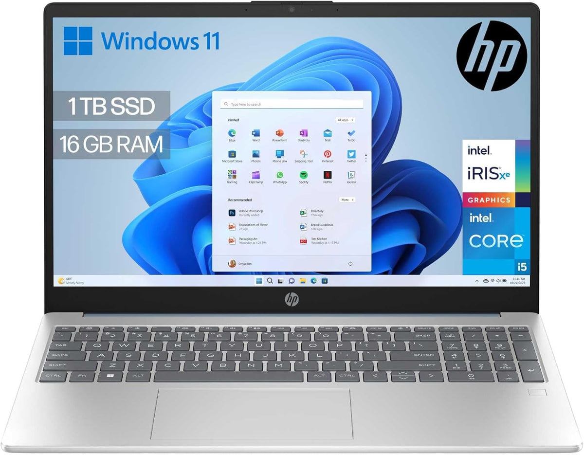 Portátil 15,6 pulgadas FHD plata azul - Core i5 1334U 16GB RAM 1TB SSD - Windows 11 teclado español