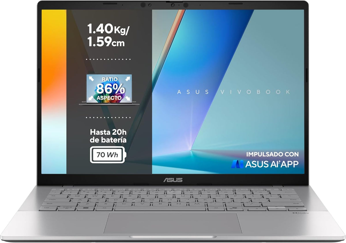 Portátil 14 pulgadas WUXGA gris mate - Core Ultra 7 255H 16GB RAM 1TB SSD - Windows 11 teclado retroiluminado