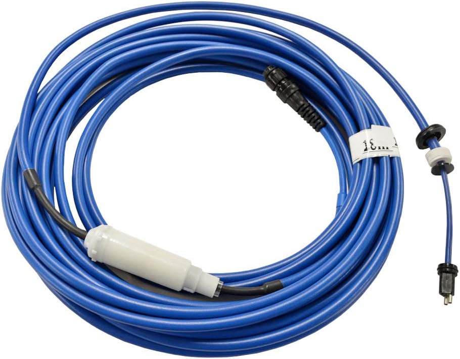 Cable flotante Dolphin 99958907-DIY - Longitud 18 m para limpiafondos de piscina - Con sistema Swivel - Conector de 2 pines para equipos compatibles