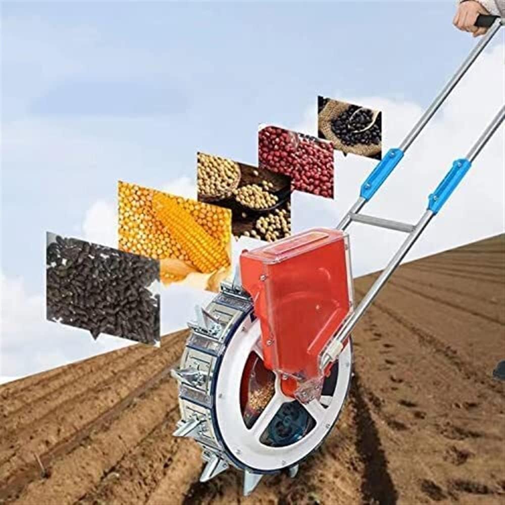 Sembradora manual de jardín - Sistema desmontable con 12 bocas - Para plantar semillas y aplicar fertilizante - Herramienta de precisión para huerto y terreno agrícola