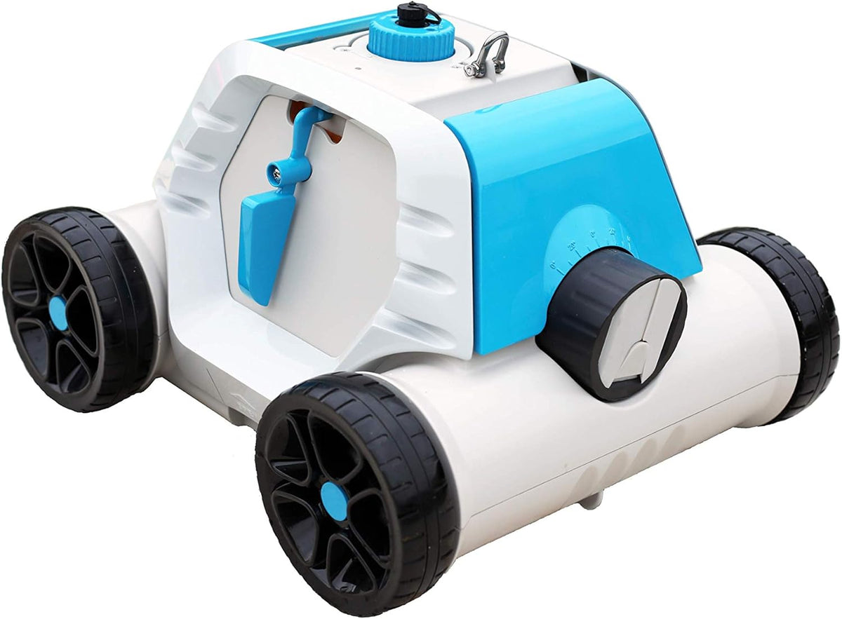 Bestway Thetys Robot limpiafondos de piscina - Batería recargable para piscinas de fondo plano hasta 50 m2 - Autonomía de 60 min y depósito de 4,5 l - Sin cables y carga en 3 a 4 h