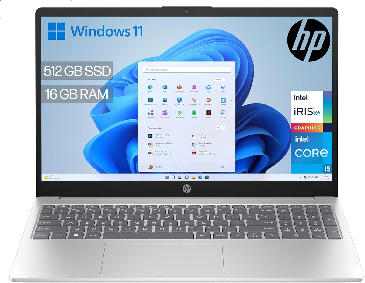 Portátil 15,6 pulgadas Full HD plateado - Core i5 1355U 16GB RAM 512GB SSD - Windows 11 teclado español