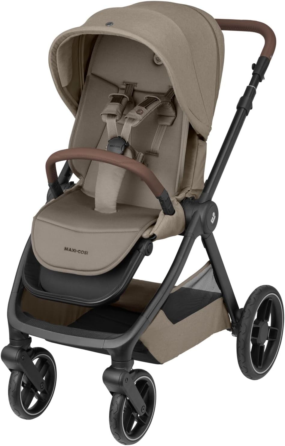 Cochecito para bebé - Marco de aluminio color Twillic Truffle - Reclinación ergonómica y suspensión avanzada con cesta de 10 kg - Plegable hasta 22 kg