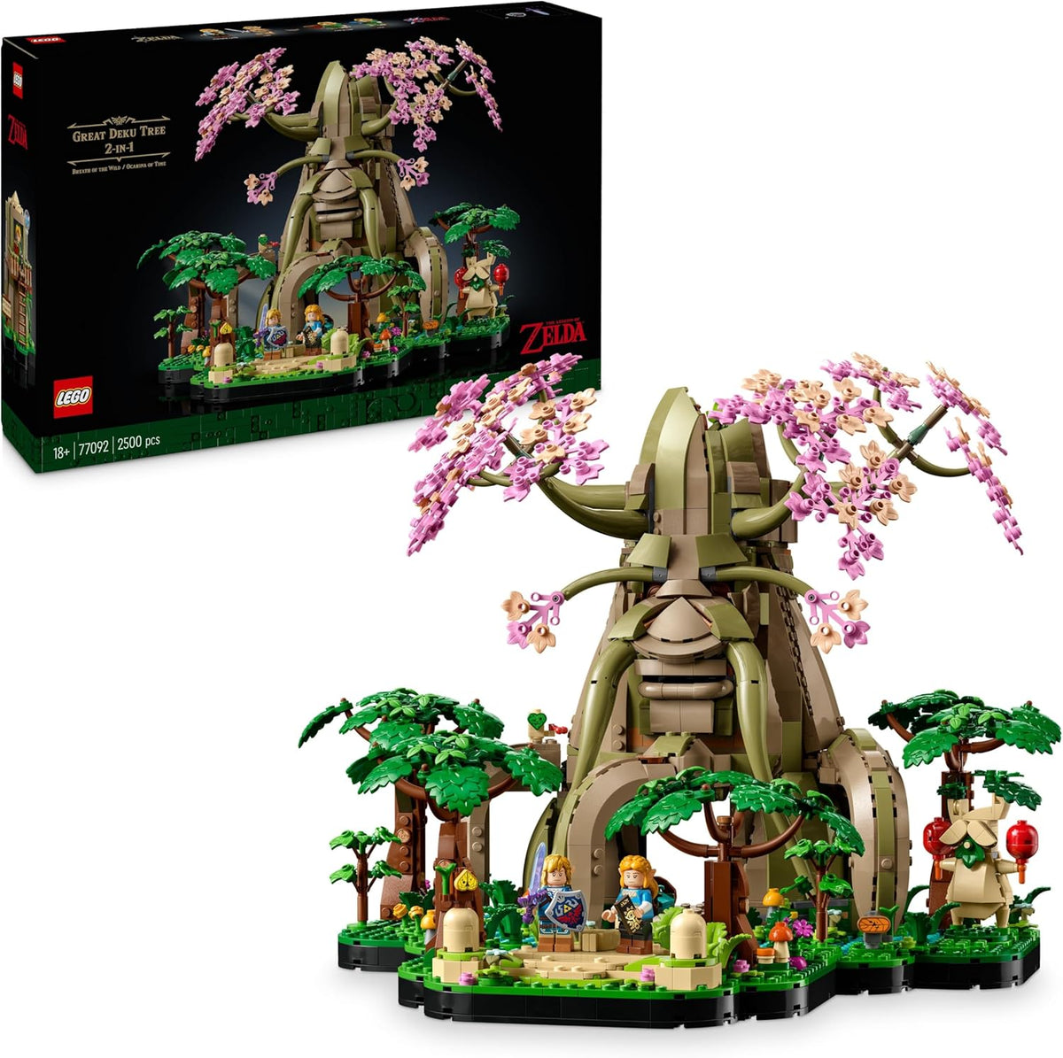Maqueta Gran Árbol Deku 2 en 1 adultos - 2500 piezas plástico multicolor - Zelda con 4 minifiguras