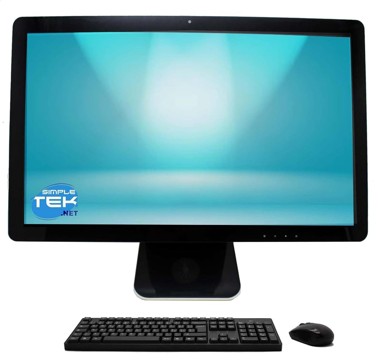 SIMPLETEK PC Todo en Uno 23 Pulgadas Full HD Intel Core i3 16GB RAM 240GB SSD Windows 11 Pro All in One con Camara Web Altavoces Integrados Kit Ratón HDMI - Ordenador Todo en Uno Profesional - Equipo de Escritorio para Oficina y Estudio