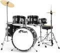 Tiger JDS14-BK Batería Infantil 5 Piezas Set Musical para Niños Negro 3 a 10 Años