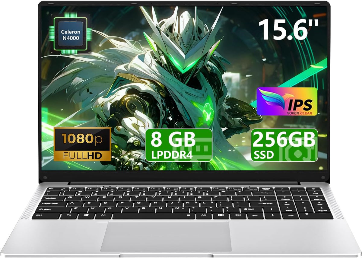 Portátil 15,6 pulgadas IPS FHD - Celeron N4000 8GB LPDDR4 256GB SSD - Win 11 Pro USB 3 Mini HDMI